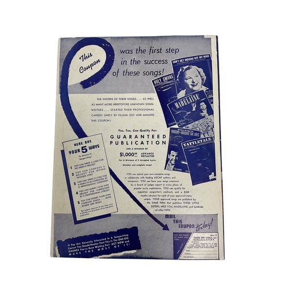 There’ll Soon Be A Rainbow Sheet Music 1943 Charlie Spivak Henry Nemo D Saxon - Picture 5 of 5